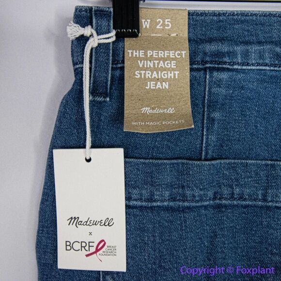 NEW‎ Madewell Perfect Vintage Jean in Medium Indigo Wash: Seamed Edition, 25 - Picture 11 of 16